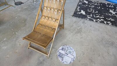 Deck chair by Fatma Al Mulla at Free the Cake pop-up by S*uce at D3. Courtesy of S*uce