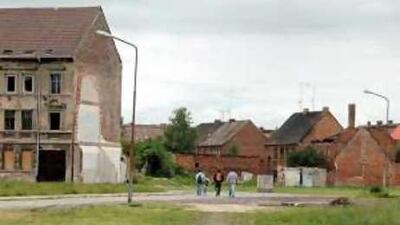 The town of Wittenberge north-west of Berlin has seen its population shrink to 20,000 from 30,000 since 1990.