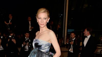 Cate Blanchett, in Giles, attends the premiere of 'Carol' during the Cannes Film Festival on May 17, 2015 in Cannes, France. Getty Images