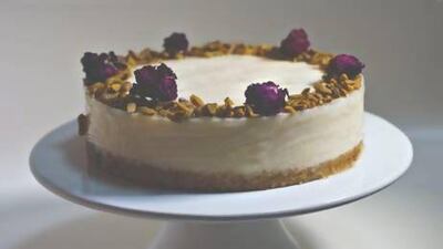 The rose mahalabia cheesecake from Blossom Sweets. Courtesy Blossom Sweets