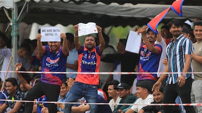 Nepal fans at the Bayuemas Oval in Malaysia