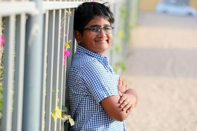 Raghav Krishna, 12, won global recognition for his philanthropic initiative. Chris Whiteoak / The National