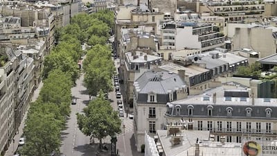 A view of Paris with the Eiffel Tower. Johannes Mann / Corbis