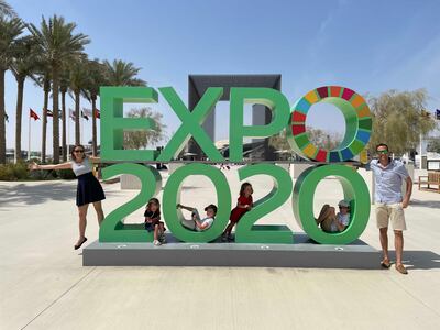 The Obert family enjoyed their latest visit to Expo 2020 Dubai. Ramola Talwar / The National