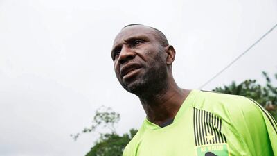 DR Congo's national team coach Florent Ibenge speaking during an interview in the town of Mont Ngafula, southeast of Kinshasa. Junior Kannah / AFP / February 19, 2016
