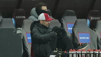 Liverpool's manager Jurgen Klopp watches the match. APA