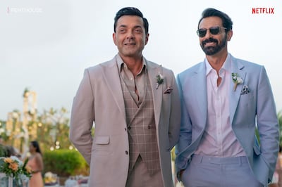 Bobby Deol and Arjun Rampal in 'Penthouse'. Courtesy Netflix