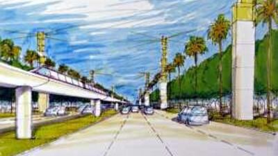 A rendering of the proposed metro in Abu Dhabi - part of the city's 2030 plan.