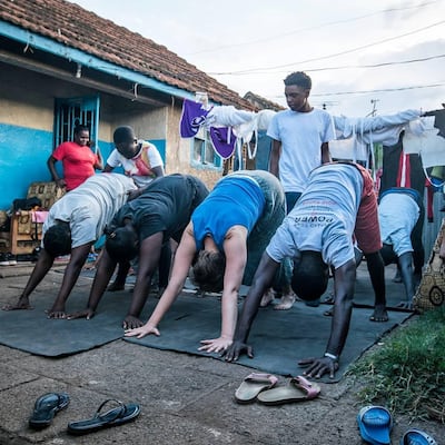 The Africa Yoga Project graduates hold classes across Kenya in places such as Nairobi. Courtesy Africa Yoga Project