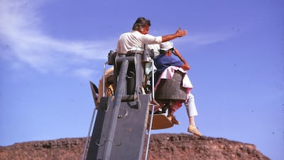 It wasn’t just Islam that Moustapha Akkad hoped to bring to screens, but the entire region. Pictured: Mustapha Akkad on set
