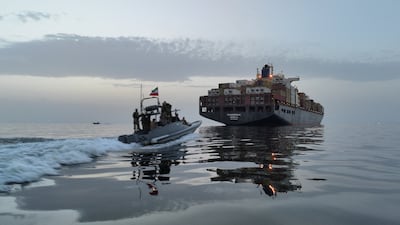 The Epaminondas ship is seen during seizure by the Islamic Revolutionary Guard Corps (IRGC) in the Strait of Hormuz, Iran, in this image obtained by Reuters on April 24, 2026. Meysam Mirzadeh / Tasnim / WANA (West Asia News Agency) via REUTERS ATTENTION EDITORS - THIS PICTURE WAS PROVIDED BY A THIRD PARTY TPX IMAGES OF THE DAY