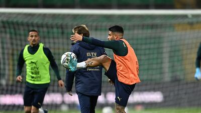 Lorenzo Insigne of Italy controls the ball. Getty Images