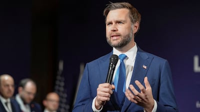 US Vice President JD Vance makes an opening statement at the start of the quadrilateral meeting. Reuters