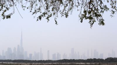 It will be dusty at times in Abu Dhabi and Dubai on Thursday. Pawan Singh / The National