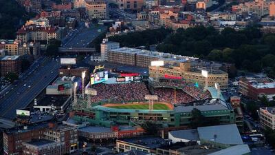 An aerial view of Fenway Park, the home of the Boston Red Sox Major League Baseball team since 1912. Michael Ivins / Boston Red Sox via Bloomberg