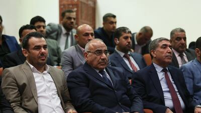 Adel Abdul Mahdi, the newly appointed Prime Minister attending a press conference at the headquarter of Iraqi parliament in Baghdad, Iraq, 02 October 2018. EPA