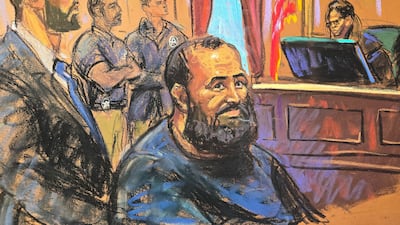 Mohammad Baqer Saad Dawood Al Saadi appears before a federal court in Manhattan, New York, on Friday. Reuters