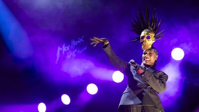 Jamaican singer Grace Jones performs on the Lake stage during the 59th Montreux Jazz Festival, in Montreux, Switzerland. EPA