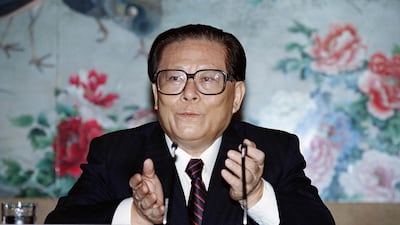 China's President Jiang Zemin before an official visit to Russia and Ukraine, September 2, 1994. AFP