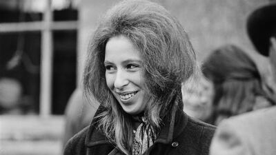 Princess Anne at Badminton Horse Trials in South Gloucestershire, in 1971.