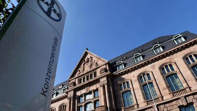 The headquarters of German chemical company Bayer in Leverkusen, western Germany. The company has signed a $66 billion takeover deal with Monsanto. Patrick Stollarz / AFP