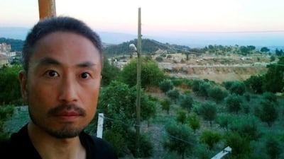 A file photo of Japanese journalist Jumpei Yasuda, who has been missing for more than a year after being reportedly captured by extremist groups in Syria. Kyodo via Reuters