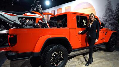 A Jeep Rubicon is on display during day two of the 2019 The North American International Auto Show January 15, 2019 at the Cobo Center in Detroit, Michigan. / AFP / TIMOTHY A. CLARY