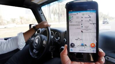 Drivers in Iraq use Waze for its real-time traffic alerts. Ravindranath Kantharaju / The National
