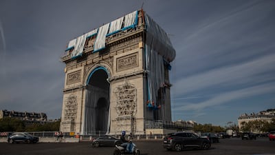 The "L' Arc de Triomphe, Wrapped" project will be on view from September 18 to October 3. Getty Images