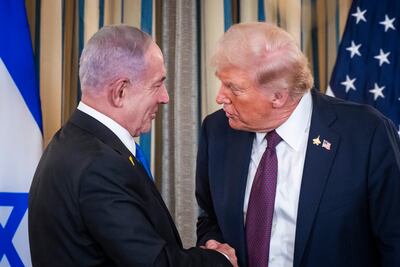 US President Donald Trump and Israeli Prime Minister Benjamin Netanyahu at the White House. EPA