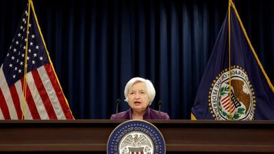 The US Federal Reserve board chairwoman Janet Yellen. The dollar sank midweek after Federal Reserve's policy statement suggested it was in no hurry to raise interest rates again. Joshua Roberts/ Reuters