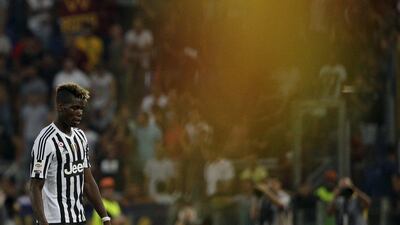 Juventus midfielder Paul Pogba leaves the pitch at the end of the Serie A match against AS Roma on Sunday. Max Rossi / Reuters / August 30, 2015