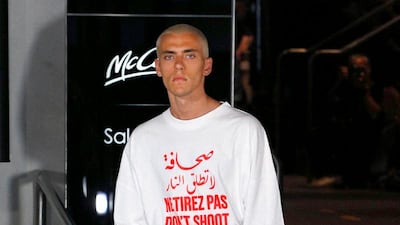 A model on the runway during the Vetements menswear spring/summer in Paris, 2019. Courtesy Vetements