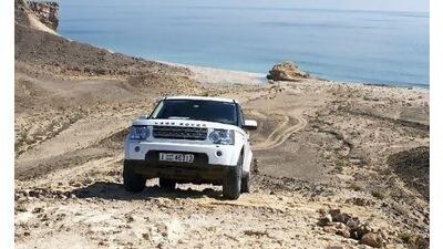 The Land Rover LR4 was up to the task of descending and ascending rough, steep terrain to get to the secluded beach. Photos by Paolo Rossetti for The National