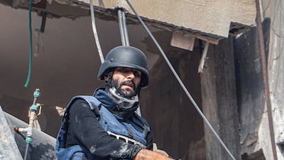 Motaz Azaiza said: 'I was a beauty maker, and now I’m a photographer of destruction' at an event marking the 1948 Nakba, in London. @Motaz_Azaiza / Instagram