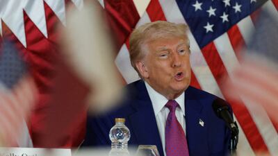 US President Donald Trump speaks during a roundtable discussion in Doha, Qatar, May 15, 2025. Reuters