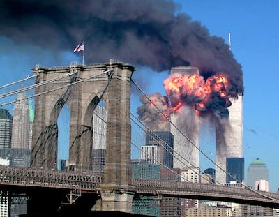 The World Trade Center burns after being hit by a plane in New York on September 11, 2001. Reuters