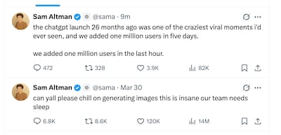 OpenAI chief executive Sam Altman said ChatGPT's new image generation feature was a huge success.