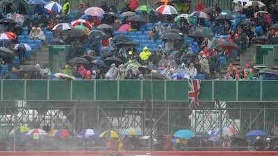 Wet conditions at Silverstone made driving tough for a number of drivers, including Sauber's Sergio Perez, who qualified 17th.