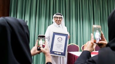 Ahmad Saeed's kidneys have entered the record books after the pair, weighing in at a combined 13kg, were removed at Dubai Hospital. Reem Mohammed / The National