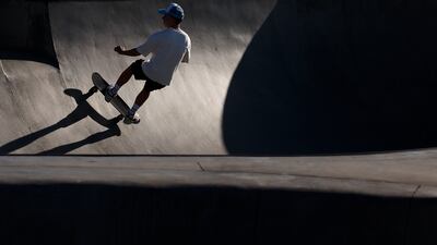 A skateboarder at Venice Beach in Los Angeles. EPA