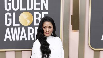 Chloe Flower wears Stephane Rolland. EPA