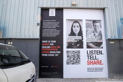 The street art project delves into the multi-faceted impact of Covid-19. Antonie Robertson / The National