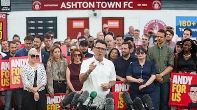 The newly elected Makerfield MP, and possible Labour leadership contender, Andy Burnham. Reuters