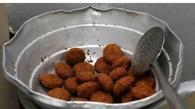 Dubai, 16th March 2011. Falafels at the Sudanese Social Club. (Jeffrey E Biteng / The National)