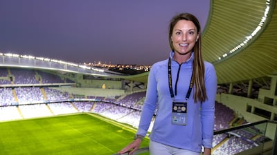 Amy Gillingham spent 90 minutes giving real-time commentary when Al Jazira took on Shabab Al-Ahli during the Super Cup Final.