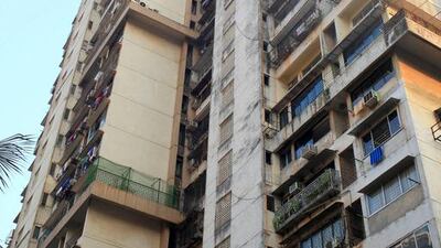 The Campa Cola Compound building in Mumbai where some 100 apartments have been built illegally, because they had been constructed beyond five storeys, according to local authorities. Subhash Sharma for The National