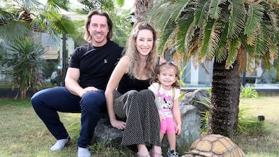 Amberly and Christopher Frenken-Metzler paid Dh7.5 million for their six-bedroom Meadows 7 villa which they share with their two children, a nanny, three cats and two tortoises. All photos: Pawan Singh / The National