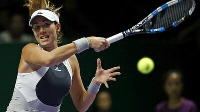 Garbine Muguruza was trailing Varvara Lepchenko 6-7, 0-1 in their second-round clash when she retired, citing an ongoing plantar fasciitis ailment to her left foot. Edgar Su / Reuters