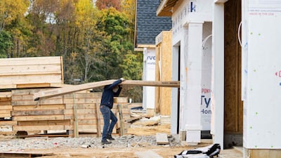 A new home in Trappe, Maryland. Sales of new homes in the US rose unexpectedly despite high mortgage rates. AFP